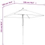 Sombrilla de jardín poste de madera gris taupé 198x198x231 cm de , Sombrillas - Ref: Foro24-363186, Precio: 49,45 €, Descuent...