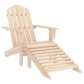 Silla jardín Adirondack con otomana madera maciza de abeto de , Sillas de jardín - Ref: Foro24-315862, Precio: 102,57 €, Desc...