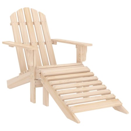 Silla jardín Adirondack con otomana madera maciza de abeto de , Sillas de jardín - Ref: Foro24-315862, Precio: 102,57 €, Desc...