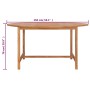 Mesa de jardín de madera de teca maciza 150x76 cm de , Mesas de jardín - Ref: Foro24-49007, Precio: 287,70 €, Descuento: %