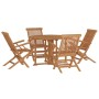 Set de comedor de jardín plegable 5 pzas madera maciza de teca de , Conjuntos de jardín - Ref: Foro24-3096574, Precio: 577,29...