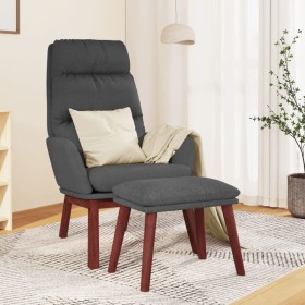 Sillón de relax con taburete tela gris oscuro de , Sillones - Ref: Foro24-3097564, Precio: 149,27 €, Descuento: -5%%