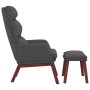 Sillón de relax con taburete tela gris oscuro de , Sillones - Ref: Foro24-3097564, Precio: 149,27 €, Descuento: -5%%