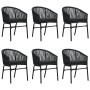 Juego de comedor para jardín 7 piezas negro de , Conjuntos de jardín - Ref: Foro24-3099225, Precio: 783,40 €, Descuento: %