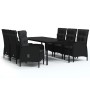 Juego de comedor de jardín 7 piezas con cojines negro de , Conjuntos de jardín - Ref: Foro24-3099357, Precio: 927,14 €, Descu...