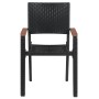Juego de comedor para jardín 9 piezas negro de , Conjuntos de jardín - Ref: Foro24-3099418, Precio: 652,07 €, Descuento: -5%%