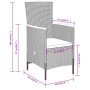 Juego de comedor de jardín 5 piezas con cojines negro de , Conjuntos de jardín - Ref: Foro24-3099426, Precio: 603,81 €, Descu...