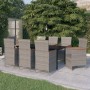 Juego de comedor de jardín 9 pzas con cojines gris de , Conjuntos de jardín - Ref: Foro24-3099464, Precio: 1,00 €, Descuento:...