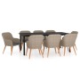 Juego de comedor de jardín 9 piezas y cojines marrón de , Conjuntos de jardín - Ref: Foro24-3099516, Precio: 1,00 €, Descuent...