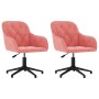 Sillas de comedor giratorias 2 unidades terciopelo rosa de , Sillas de comedor - Ref: Foro24-3103381, Precio: 178,90 €, Descu...