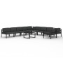 Set muebles de jardín 11 pzas y cojines aluminio gris antracita de , Conjuntos de jardín - Ref: Foro24-3107828, Precio: 1,00 ...