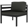 Set muebles de jardín 9 pzas y cojines aluminio gris antracita de , Conjuntos de jardín - Ref: Foro24-3107823, Precio: 1,00 €...