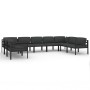 Set muebles de jardín 9 pzas y cojines aluminio gris antracita de , Conjuntos de jardín - Ref: Foro24-3107814, Precio: 1,00 €...