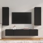 Set de muebles para TV 4 piezas madera contrachapada negro de , Muebles TV - Ref: Foro24-3114199, Precio: 172,76 €, Descuento...