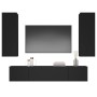 Set de muebles para TV 4 piezas madera contrachapada negro de , Muebles TV - Ref: Foro24-3114199, Precio: 172,76 €, Descuento...