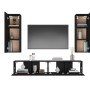 Set de muebles para TV 4 piezas madera contrachapada negro de , Muebles TV - Ref: Foro24-3114199, Precio: 172,76 €, Descuento...