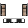 Set de muebles para TV 4 piezas madera contrachapada negro de , Muebles TV - Ref: Foro24-3114199, Precio: 172,76 €, Descuento...