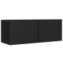Set de muebles para TV 4 piezas madera contrachapada negro de , Muebles TV - Ref: Foro24-3114199, Precio: 172,76 €, Descuento...