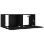 Set de muebles para TV 4 piezas madera contrachapada negro de , Muebles TV - Ref: Foro24-3114199, Precio: 172,76 €, Descuento...