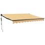 Toldo retráctil automático amarillo y blanco 3x2,5 m de , Toldos - Ref: Foro24-3154506, Precio: 272,03 €, Descuento: %
