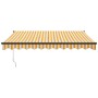 Toldo retráctil automático amarillo y blanco 3x2,5 m de , Toldos - Ref: Foro24-3154506, Precio: 272,03 €, Descuento: %