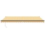 Toldo retráctil automático amarillo y blanco 5x3 m de , Toldos - Ref: Foro24-3154510, Precio: 430,70 €, Descuento: %