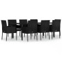Set de comedor de jardín 9 pzas y cojines ratán sintético negro de , Conjuntos de jardín - Ref: Foro24-3185159, Precio: 656,8...
