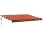 Toldo retráctil automático naranja y marrón 4,5x3 m de , Toldos - Ref: Foro24-3154519, Precio: 395,61 €, Descuento: %