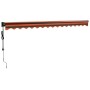 Toldo retráctil automático naranja y marrón 4,5x3 m de , Toldos - Ref: Foro24-3154519, Precio: 395,61 €, Descuento: %