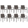 Juego comedor jardín 9 piezas y cojines ratán sintético y acero de , Conjuntos de jardín - Ref: Foro24-3186966, Precio: 580,1...