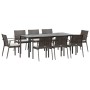 Juego comedor jardín 9 piezas y cojines ratán sintético y acero de , Conjuntos de jardín - Ref: Foro24-3186998, Precio: 767,1...