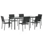 Juego de comedor para jardín 7 piezas ratán sintético y acero de , Conjuntos de jardín - Ref: Foro24-3187031, Precio: 462,90 ...