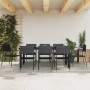 Juego de comedor de jardín 9 pzas ratán sintético y acero negro de , Conjuntos de jardín - Ref: Foro24-3203287, Precio: 390,4...