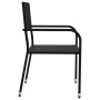 Juego de comedor de jardín 9 pzas ratán sintético y acero negro de , Conjuntos de jardín - Ref: Foro24-3203287, Precio: 390,4...