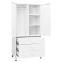 Armario industrial de metal blanco 90x50x180 cm de , Armarios roperos - Ref: Foro24-339614, Precio: 366,50 €, Descuento: %