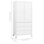 Armario industrial de metal blanco 90x50x180 cm de , Armarios roperos - Ref: Foro24-339614, Precio: 366,50 €, Descuento: %