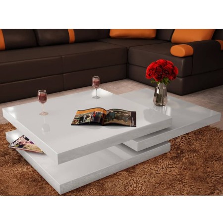 Mesa de centro con 3 niveles blanco brillo de , Mesas de centro - Ref: Foro24-241077, Precio: 348,60 €, Descuento: -5%%