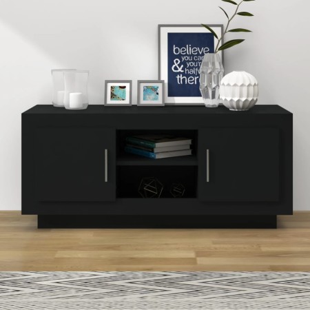 Mueble de TV madera contrachapada negro 102x35x45 cm de , Muebles TV - Ref: Foro24-811791, Precio: 71,60 €, Descuento: -5%%