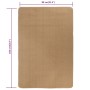 Alfombra de yute con reverso de latex color natural 80x160 cm de , Alfombras - Ref: Foro24-245284, Precio: 33,95 €, Descuento: %