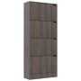 Zapatero 4 puertas madera ingeniería gris Sonoma 59x24x136 cm de , Zapateros y organizadores de calzado - Ref: Foro24-338135,...