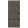 Zapatero 4 puertas madera ingeniería gris Sonoma 59x24x136 cm de , Zapateros y organizadores de calzado - Ref: Foro24-338135,...