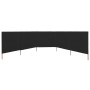Paravientos de playa de 5 paneles tela negro 600x80 cm de , Sombrillas - Ref: Foro24-47158, Precio: 54,05 €, Descuento: %