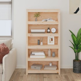 Estantería madera maciza de pino 80x35x154 cm de , Librerías y estanterías - Ref: Foro24-821689, Precio: 155,45 €, Descuento:...