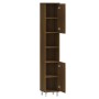Armario de baño madera contrachapada roble marrón 30x30x179 cm de , Muebles de baño - Ref: Foro24-825833, Precio: 94,21 €, De...