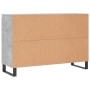 Aparador de madera de ingeniería gris hormigón 104x35x70 cm de , Aparadores - Ref: Foro24-827216, Precio: 98,55 €, Descuento: %