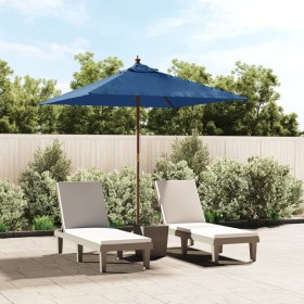 Sombrilla de jardín poste de madera azul azure 198x198x231 cm de , Sombrillas - Ref: Foro24-363190, Precio: 48,56 €, Descuent...