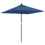 Sombrilla de jardín poste de madera azul azure 198x198x231 cm de , Sombrillas - Ref: Foro24-363190, Precio: 48,56 €, Descuent...