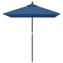 Sombrilla de jardín poste de madera azul azure 198x198x231 cm de , Sombrillas - Ref: Foro24-363190, Precio: 48,56 €, Descuent...