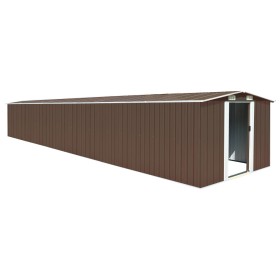 Cobertizo de jardín acero galvanizado marrón 257x779x181 cm de , Cobertizos - Ref: Foro24-47035, Precio: 782,65 €, Descuento:...