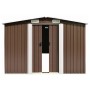 Cobertizo de jardín acero galvanizado marrón 257x779x181 cm de , Cobertizos - Ref: Foro24-47035, Precio: 782,65 €, Descuento:...